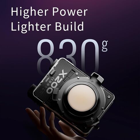 X200 200W COB LED Video Light, 19000lux 2700K 6500K Photography Light with LCD Screen APP Control, for Studio Photography Video in Saudi Arabia