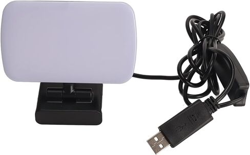 ضوء كاميرا ويب USB 3 ألوان فاتحة 10 أوضاع تعتيم مرنة قابلة للدوران ضوء فيديو صغير لأجهزة الكمبيوتر المحمول اجتماع التعليم مادة ABS 10 × 6.1 سم in Kuwait