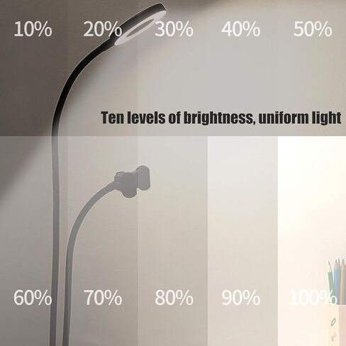 USB ملء الضوء LED حلقة الضوء 10 التروس يعتم مع مقطع للتصوير الفوتوغرافي المباشر القراءة التطريز وظيفة قوية قابل للتعديل سطوع درجة حرارة اللون مرنة ذراع المصباح USB in Kuwait