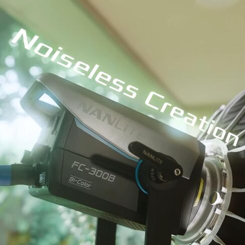 مصباح كشاف LED ثنائي اللون من Nanlite FC300B 2700K-6500K مع 12 تأثيرًا مدمجًا وNanlite Parabolic 150 Softbox سريع الفتح مع حامل بوينز (عنصران) in Kuwait