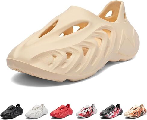 Plus-Size Fashion Foam Runner Casual Hollow Sports Shoes Closed Toe Cloud Slides Pillow Walking Shoes Sneakers Soft Outdoor Beach Sandals for Women Men in Saudi Arabia