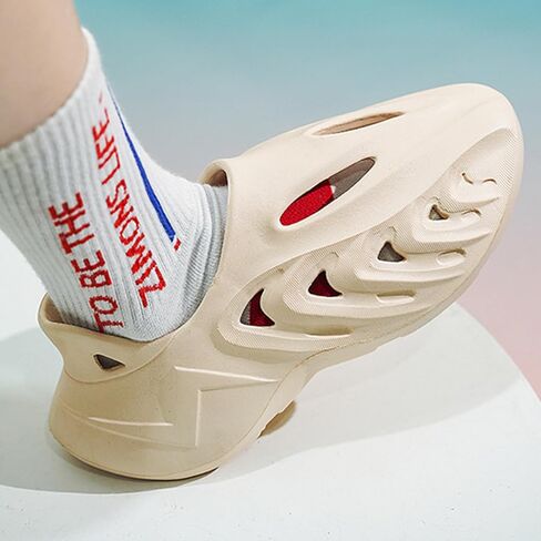 Plus-Size Fashion Foam Runner Casual Hollow Sports Shoes Closed Toe Cloud Slides Pillow Walking Shoes Sneakers Soft Outdoor Beach Sandals for Women Men in Saudi Arabia