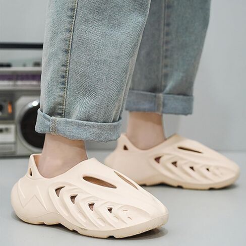 Plus-Size Fashion Foam Runner Casual Hollow Sports Shoes Closed Toe Cloud Slides Pillow Walking Shoes Sneakers Soft Outdoor Beach Sandals for Women Men in Saudi Arabia