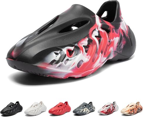 Plus-Size Fashion Foam Runner Casual Hollow Sports Shoes Closed Toe Cloud Slides Pillow Walking Shoes Sneakers Soft Outdoor Beach Sandals for Women Men in Saudi Arabia