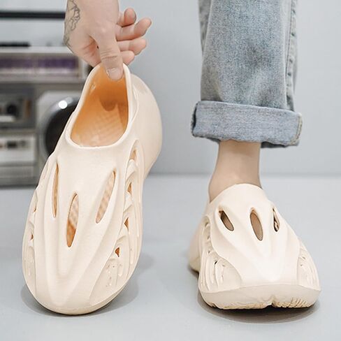Plus-Size Fashion Foam Runner Casual Hollow Sports Shoes Closed Toe Cloud Slides Pillow Walking Shoes Sneakers Soft Outdoor Beach Sandals for Women Men in Saudi Arabia