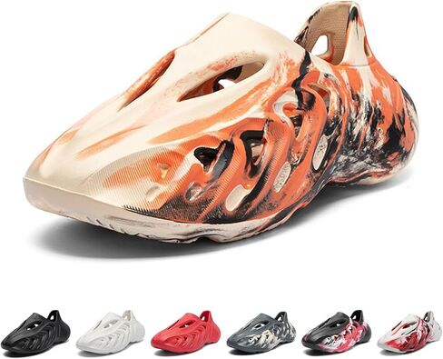Plus-Size Fashion Foam Runner Casual Hollow Sports Shoes Closed Toe Cloud Slides Pillow Walking Shoes Sneakers Soft Outdoor Beach Sandals for Women Men in Saudi Arabia