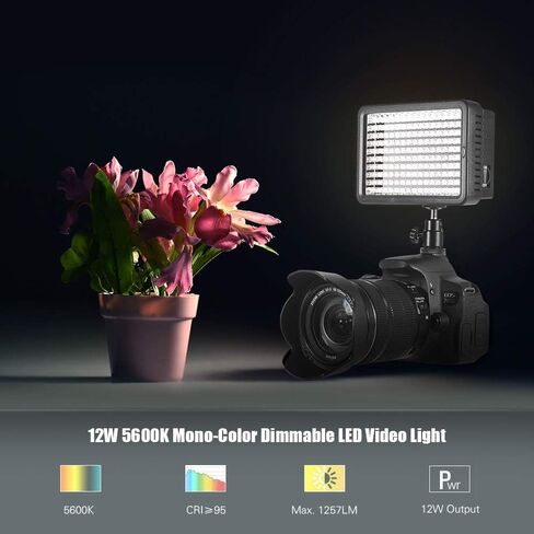Fydun احترافية قابلة للتعتيم فائقة القوة LED فيديو ضوء 5600K 160 LEDs خرز CRI مرشحات لكاميرات الفيديو DSLR in Kuwait