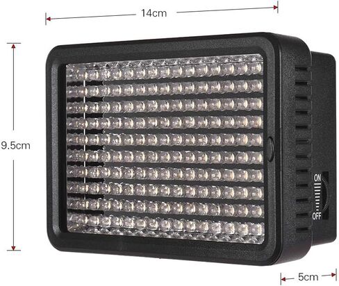 Fydun احترافية قابلة للتعتيم فائقة القوة LED فيديو ضوء 5600K 160 LEDs خرز CRI مرشحات لكاميرات الفيديو DSLR in Kuwait
