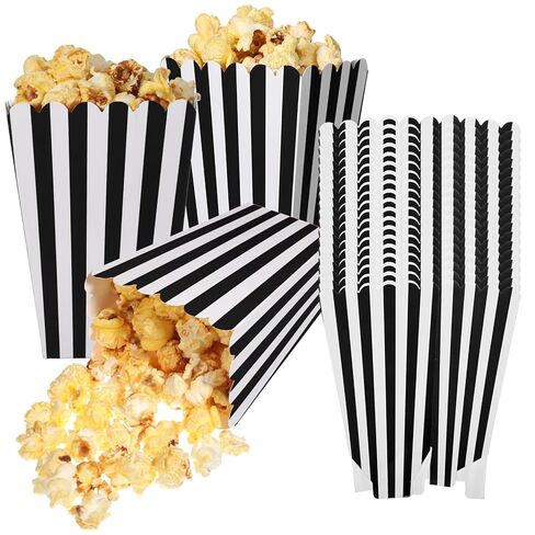 18 قطعة من علب الفشار، صندوق فشار صغير من الورق المقوى، وعاء الفشار من الورق المقوى مقاس 2 × 2.75 × 5 بوصة، دلاء صغيرة من الفشار لليلة الفيلم، أوعية الفشار المخططة لمسرح الأفلام، هدايا ليلية للأفلام (أحمر) in Kuwait