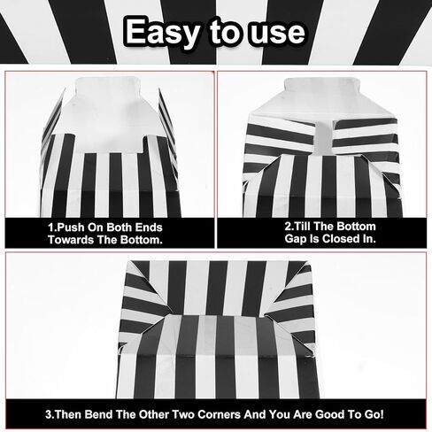 18 قطعة من علب الفشار، صندوق فشار صغير من الورق المقوى، وعاء الفشار من الورق المقوى مقاس 2 × 2.75 × 5 بوصة، دلاء صغيرة من الفشار لليلة الفيلم، أوعية الفشار المخططة لمسرح الأفلام، هدايا ليلية للأفلام (أحمر) in Kuwait