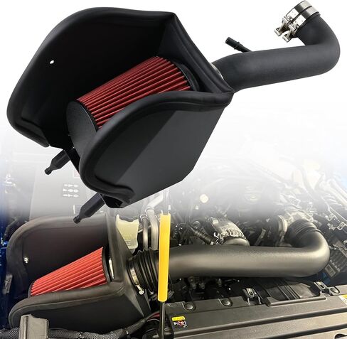 Cold Air Intake Kit with Heat Shield Fit for 2018-2023 Jeep Wrangler JL/Gladiator 3.6L V6 Silver in Kuwait