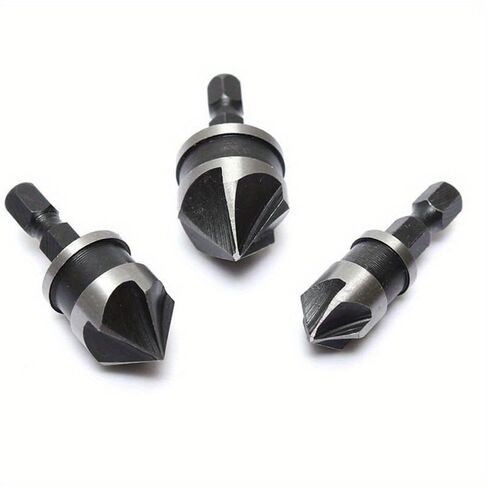 3pcs Hex Countersink Boring Set for Wood Metal Quick Change Drill Bit Tools Hexagonal Shank Carbon Steel in Saudi Arabia