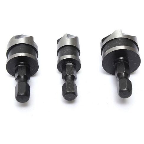 3pcs Hex Countersink Boring Set for Wood Metal Quick Change Drill Bit Tools Hexagonal Shank Carbon Steel in Saudi Arabia