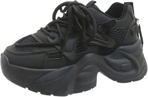 أحذية رياضية ذات منصة مكتنزة للنساء والفتيات مقاس 2.4 بوصة أحذية مشي كاجوال مريحة - خفيفة الوزن للسفر والهدايا in Kuwait