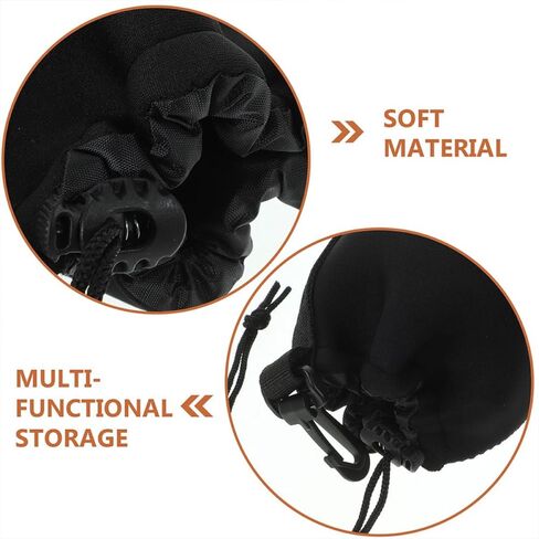 NOLITOY 3pcs Waterproof Drawstring Camera Lens Bags Neoprene Lens Storage Pouch Outdoor Compact Protector Case for Dslr Photography in Saudi Arabia