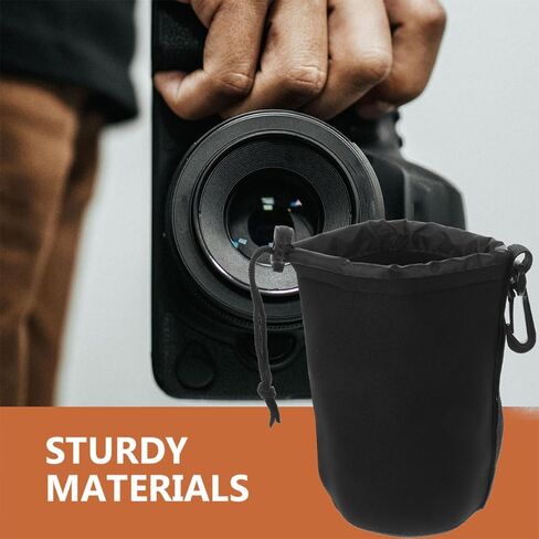 3pcs Waterproof Dslr Camera Lens Pouch Set Large Lens Storage Bag with Drawstring Closure for Outdoor Photography and Travel in Saudi Arabia