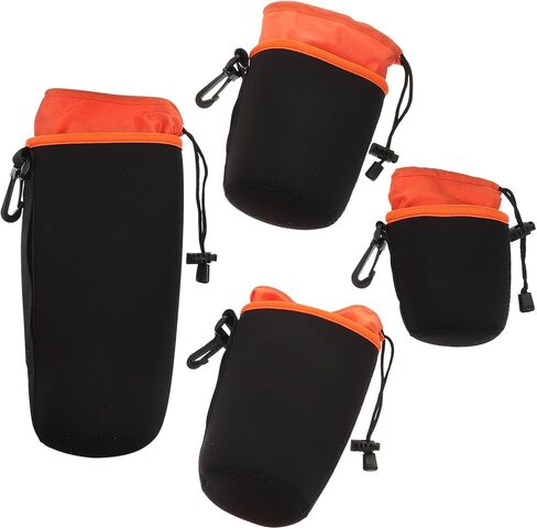 NOLITOY Waterproof Camera Lens Bag Set Bright Color Lens Pouch with Thickened Neoprene and Fleece Lining Drawstring Protective Case Sizes S/m/l/xl in Saudi Arabia