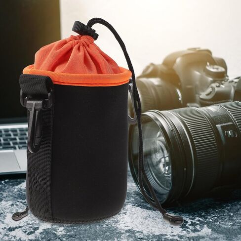 NOLITOY Waterproof Camera Lens Bag Set Bright Color Lens Pouch with Thickened Neoprene and Fleece Lining Drawstring Protective Case Sizes S/m/l/xl in Saudi Arabia