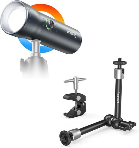 مصباح يدوي للتصوير الفوتوغرافي SMALLRIG RGB LED + مشبك ذراع سحري 9.8 بوصة in Saudi Arabia