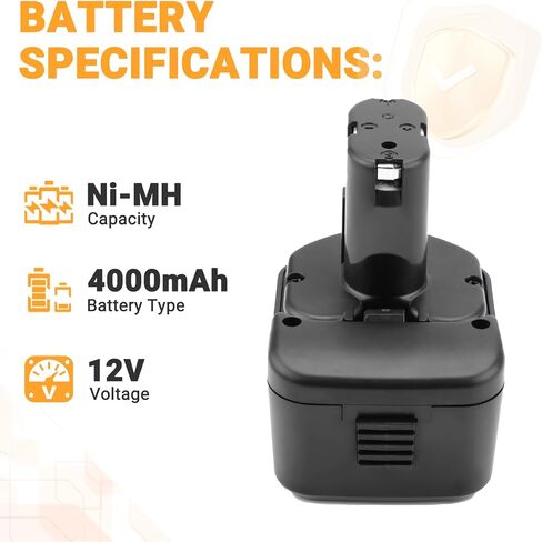 بطارية بديلة مطورة من Shentec بقدرة 4.0 أمبير في الساعة 12 فولت متوافقة مع Hitachi EB1214S 324360 EB1212S EB1214L EB1220BL EB1220HL EB1220HS EB1220RS EB1222HL EB1226HL EB1230HL EB1230R EB1230X، متولى حسن in Saudi Arabia