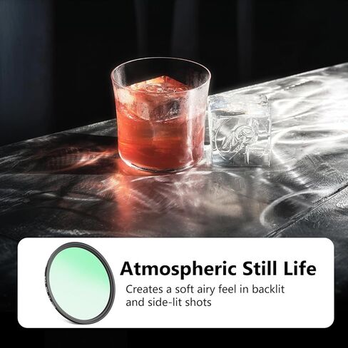 ARTCISE 1/4 Black Mist Filter 67mm - HD Optical Glass Filter for Cinematic Glow, Reduces Harsh Highlights, Softens Skin, DSLR Mirrorless Camera Lens (55mm) in Saudi Arabia
