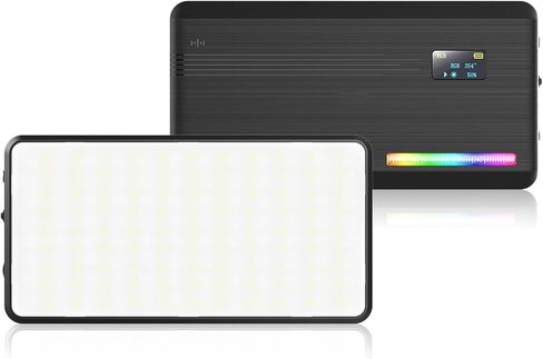 ضوء فيديو Fydun RGB LED محمول قابل للتعتيم 360 لونًا للتصوير الفوتوغرافي المباشر in Kuwait