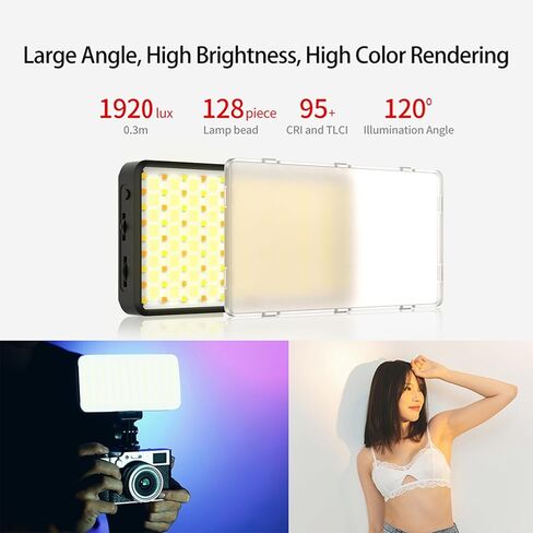 ضوء فيديو Fydun RGB LED محمول قابل للتعتيم 360 لونًا للتصوير الفوتوغرافي المباشر in Kuwait