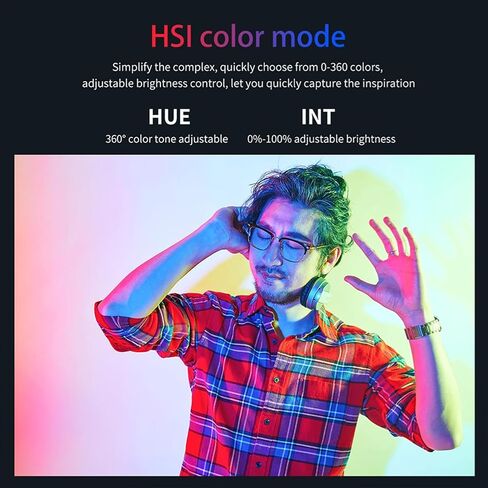 ضوء فيديو Fydun RGB LED محمول قابل للتعتيم 360 لونًا للتصوير الفوتوغرافي المباشر in Kuwait