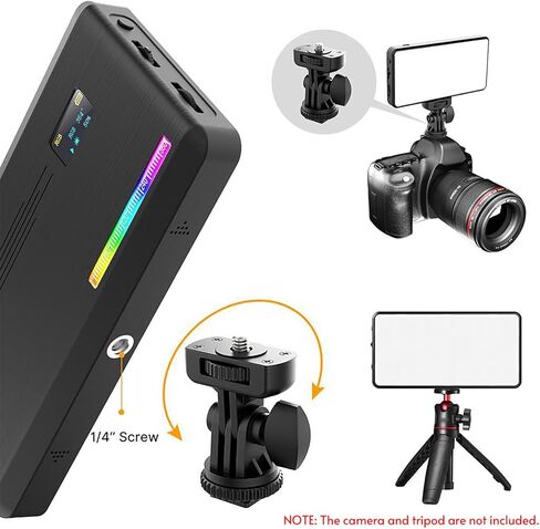 ضوء فيديو Fydun RGB LED محمول قابل للتعتيم 360 لونًا للتصوير الفوتوغرافي المباشر in Kuwait