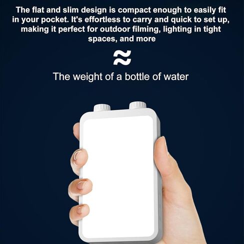 fosa LED Video Light, 40W 112 LEDs Portable Fill Light with 3000K-7000K Color Temperature Adjustment, Built in 3000mAh Battery, for Photography Vlog Live Streaming in Kuwait