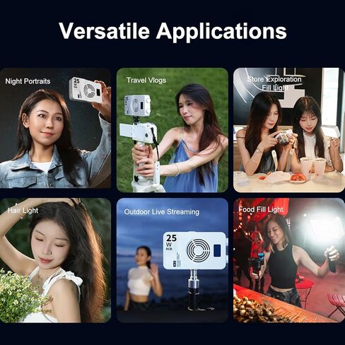 fosa LED Video Light, 40W 112 LEDs Portable Fill Light with 3000K-7000K Color Temperature Adjustment, Built in 3000mAh Battery, for Photography Vlog Live Streaming in Kuwait