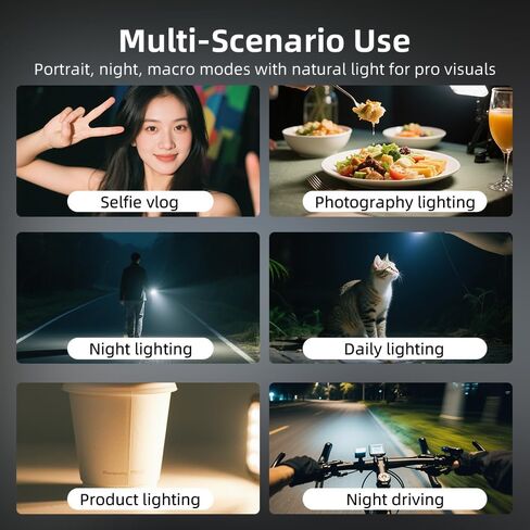Magnetic Fixation Fast Charging Fill Light for DJI OSMO Action 6 Selfie Lighting Photography Accessory Waterproof Splash-Proof 4-Level Adjustable Light with Long Lasting Battery Life in Saudi Arabia