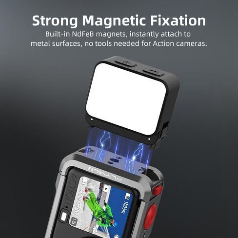 Magnetic Fixation Fast Charging Fill Light for DJI OSMO Action 6 Selfie Lighting Photography Accessory Waterproof Splash-Proof 4-Level Adjustable Light with Long Lasting Battery Life in Saudi Arabia