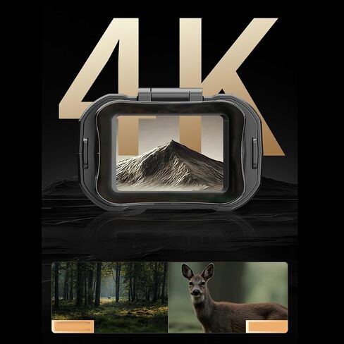 كاميرا مناظير رقمية Zunate 4K، تكبير صور 64 ميجابكسل 28X، تسجيل فيديو WiFi، بطارية 3600 مللي أمبير في الساعة، حامل ثلاثي القوائم 1/4 بوصة لمشاهدة الطيور | تصميم محمول in Kuwait