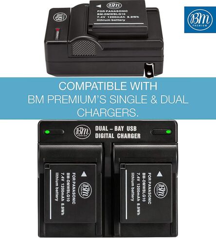 بطارية BM Premium DMW-BLG10 لباناسونيك لوميكس DC-G100، DC-ZS80، DC-ZS99، DC-GX9، DC-LX100 II، DC-ZS200، DC-ZS70، DMC-GX80، DMC-GX85، DMC-ZS60، DMC-ZS100، DMC-GF6، DMC-GX7K، كاميرات DMC-LX100K in Saudi Arabia