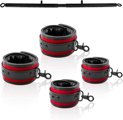 Spreader Bar Heavy Duty Stainless Steel Swiveling Bar with 4 pcs PU Cushioned Home Gym Equipment Straps for Yoga, Pilates, Fitness Training and more. in Saudi Arabia