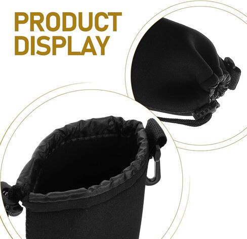 NOLITOY Waterproof Anti-shock Camera Lens Pouch and Protective Cover for Dslr Lenses, Elastic Shockproof Lens Storage Bag for Outdoor Photography and Travel in Saudi Arabia