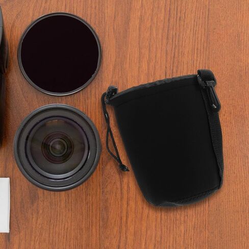 NOLITOY Waterproof Anti-shock Camera Lens Pouch and Protective Cover for Dslr Lenses, Elastic Shockproof Lens Storage Bag for Outdoor Photography and Travel in Saudi Arabia