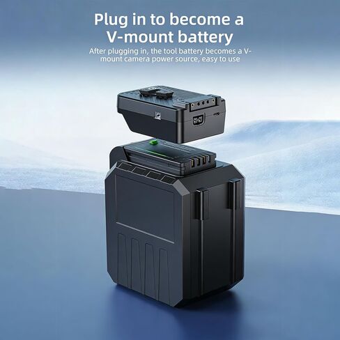 Diyeeni V Mount لوحة البطارية، PD 100W V Mount Lock D Tap BP محول لوحة البطارية مع مخرجات متعددة وشاشة LED للطاقة لإمداد طاقة الكاميرا in Saudi Arabia