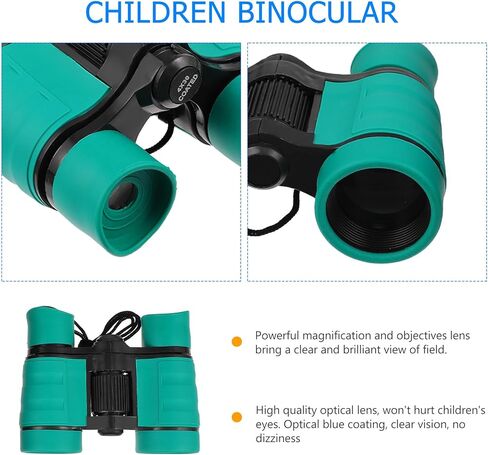 Homoyoyo 4x30 Binoculars Compact Lightweight Outdoor Exploring Binocular for Bird Watching and Travel Green Portable for Ages 3-12 in Saudi Arabia
