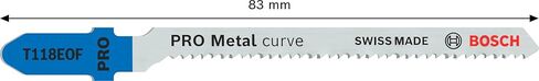 شفرة المنشار المقطوعة Pro Metal Curve T118EOF من Bosch (لألواح الفولاذ، وصفائح الفولاذ، والطول 83 مم، ومنشار الملحقات الاحترافية) in Saudi Arabia