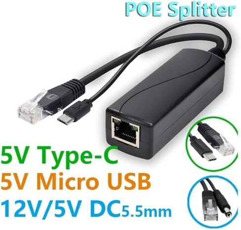 POE Splitter 48V to 5V Interface Power Supply(DC5.5 2.1) in Saudi Arabia