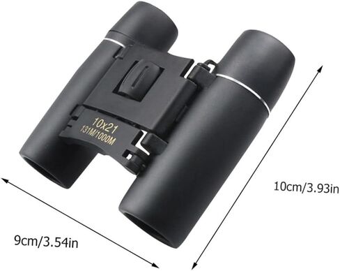 Kisangel High Definition 10x Magnification Travel Binoculars Portable Compact Outdoor Telescope for Hiking and Wildlife Observation Black in Saudi Arabia