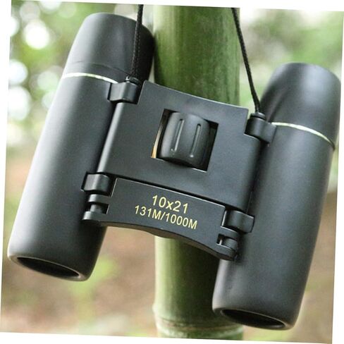 Kisangel High Definition 10x Magnification Travel Binoculars Portable Compact Outdoor Telescope for Hiking and Wildlife Observation Black in Saudi Arabia