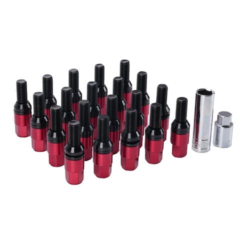 MUGE RACING M14X1.5 BOLT LUG LUG ، 20 PCS مسامير عجلة مقعد مخروطية ، مسامير صامدة مضادة للسرقة مع غطاء من الألومنيوم ، متوافق مع بويك ، BMW ، مرسيدس بنز ، أودي ، فولكس واجن وأكثر ، أسود ، أسود in Saudi Arabia