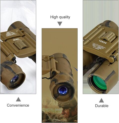 Artibetter 12x25 Night Vision Binoculars High Definition Telescope Portable Outdoor Travel Binoculars for Camping and Hiking in Saudi Arabia