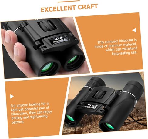 Compact Mini Binoculars 40x22 for Adults, High Magnification Small Telescope with Photo Clip, Lightweight Portable Binoculars for Bird Watching Hiking and Cruise Essentials in Saudi Arabia