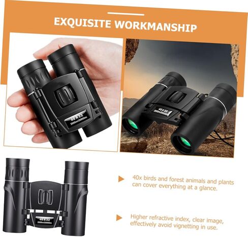 Compact Mini Binoculars 40x22 for Adults, High Magnification Small Telescope with Photo Clip, Lightweight Portable Binoculars for Bird Watching Hiking and Cruise Essentials in Saudi Arabia