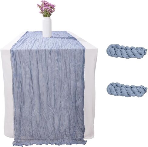 6 حزمة Sage Green Gauze Gauze Cheesecloth Table Runners 10ft (35x120 Inch) - Decor Boho Decor in Kuwait