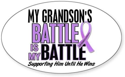 CafePress My Battle Too Hodgkin's Lymphoma Oval Car Bumper Sticker in Saudi Arabia